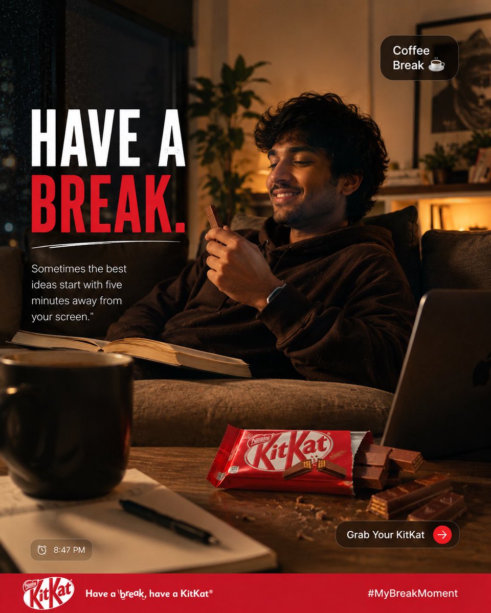 KitKat 高端 UGC 广告海报