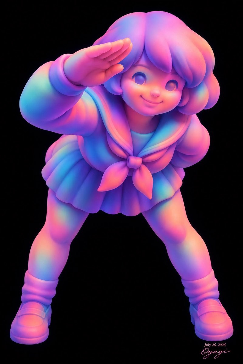 Neon Sailor Chibi Salute