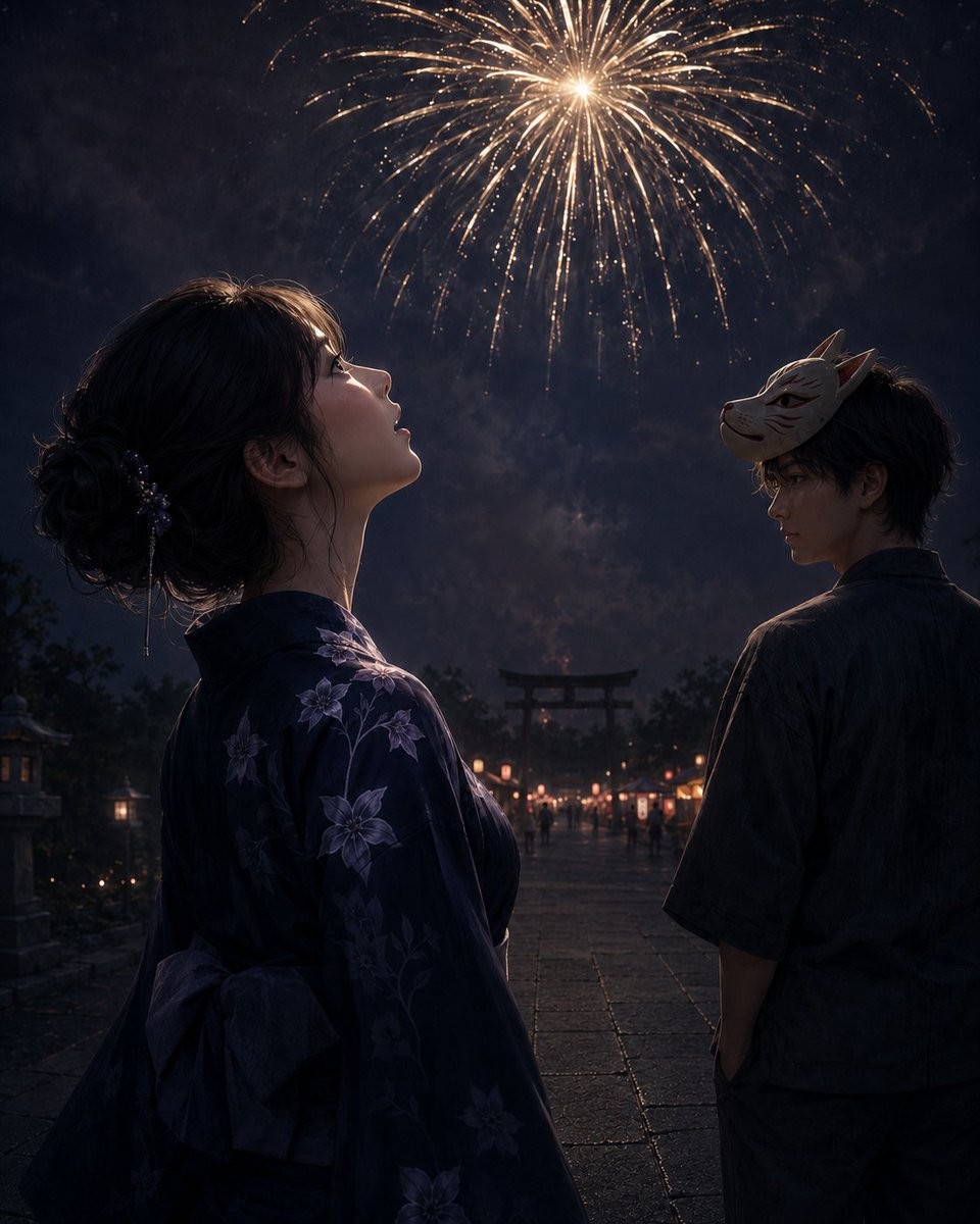 Shrine Fireworks Romance