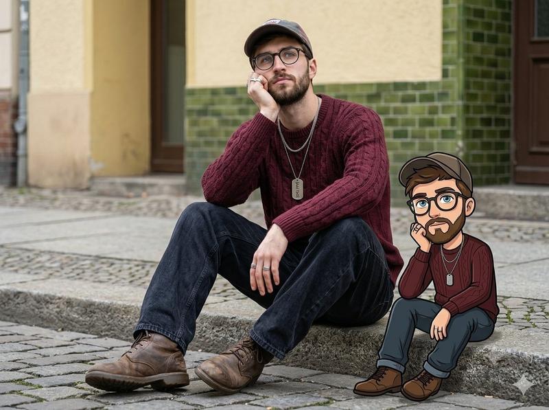 Urban Portrait with Animated Companion