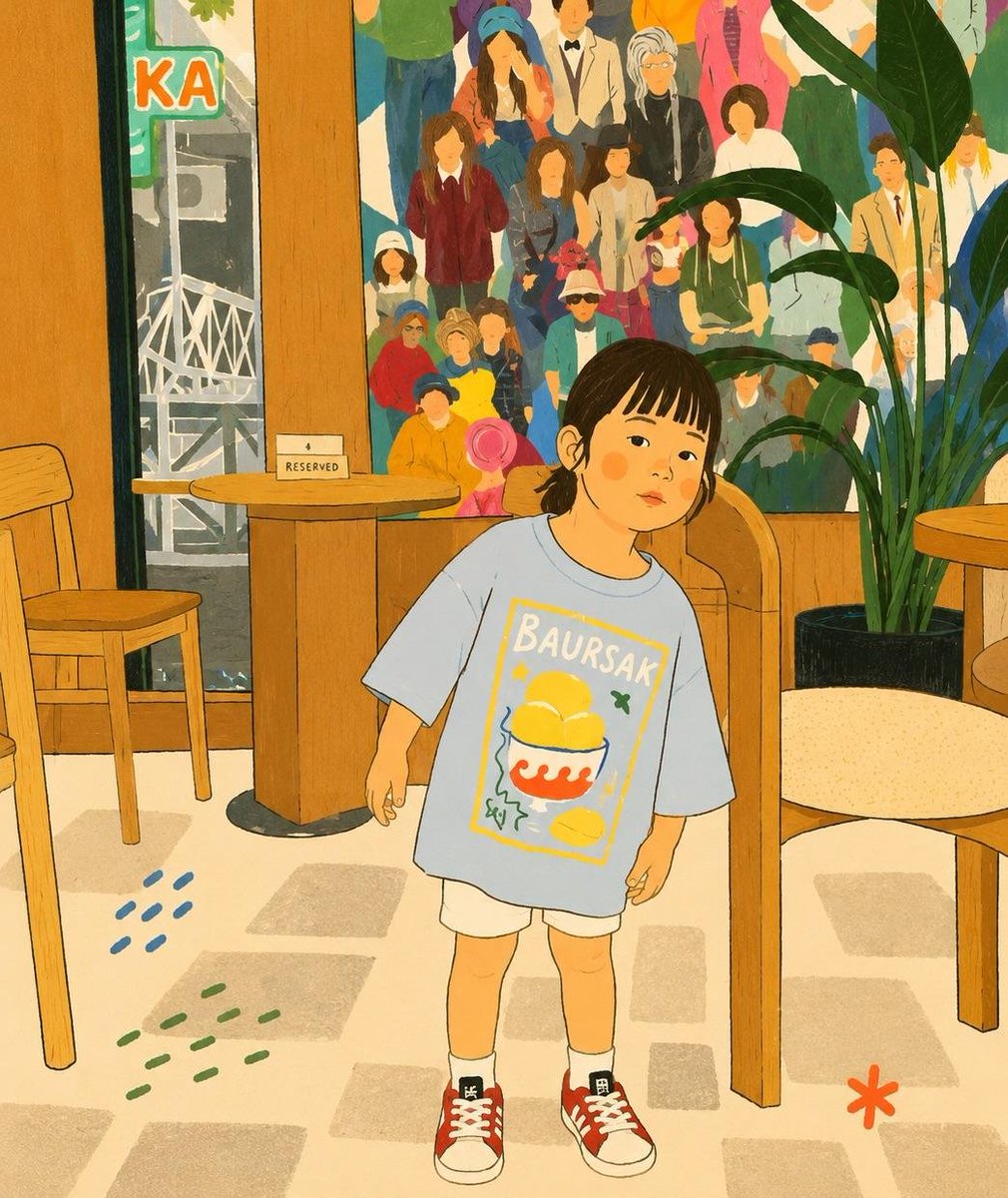 温馨绘本风生活插画