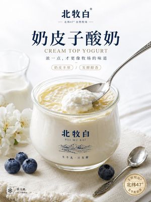 高端乳制品甜点海报