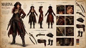 海盗主题 RPG 角色设计表