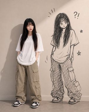 文静少女与狂野涂鸦分身