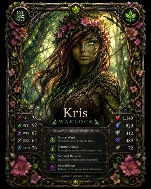 Dryad RPG 游戏卡牌