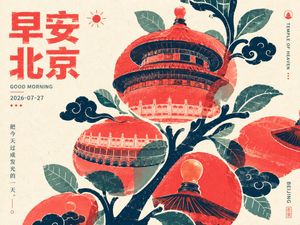 复古北京果树海报