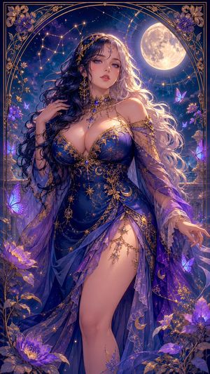 新艺术风格天体幻想肖像