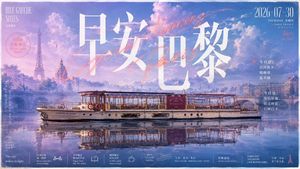 巴黎清晨旅行海报