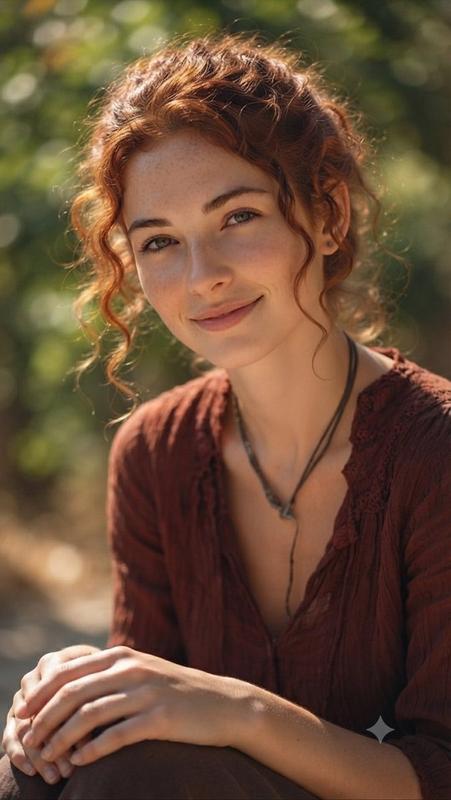 Warm Auburn Curl Portraits