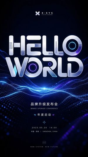 未来感品牌升级发布会海报