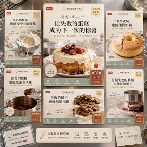 甜点直播品牌封面系统