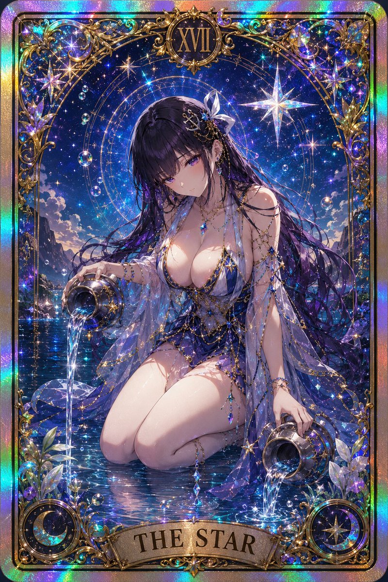 Gothic Art Nouveau Tarot Card