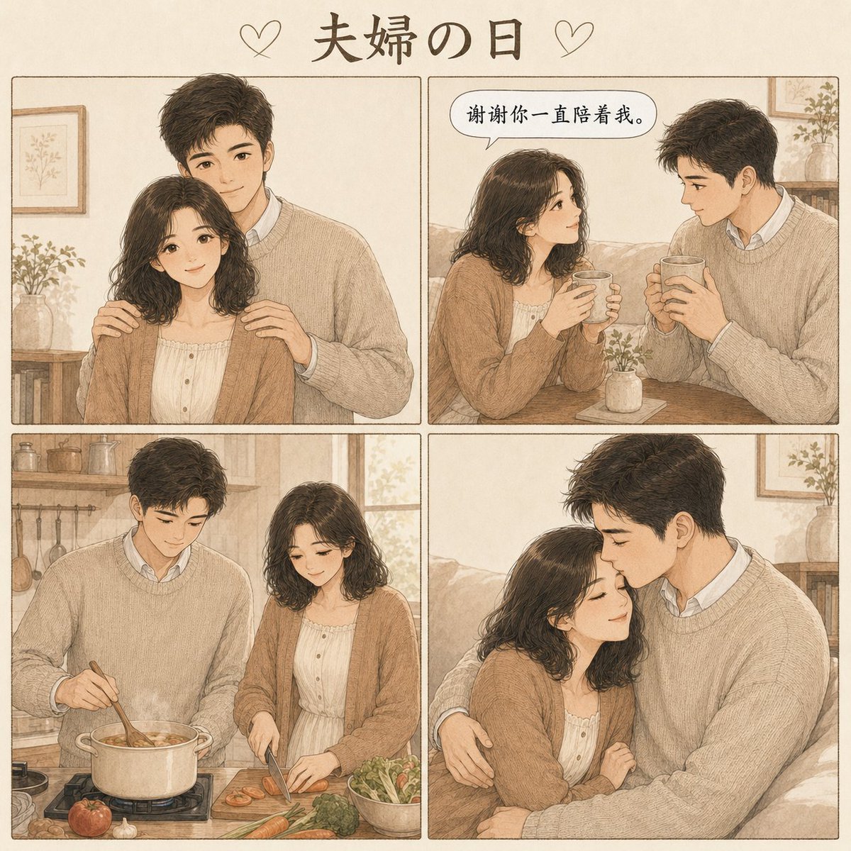 Healing Japanese Style 4-Panel Manga