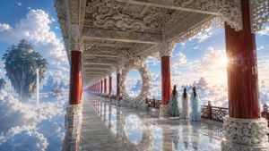 Ethereal White Jade Sky Corridor