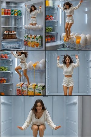 Miniature Woman in Refrigerator Storyboard