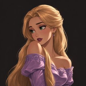 Elegant Fantasy Princess in Royal Gown