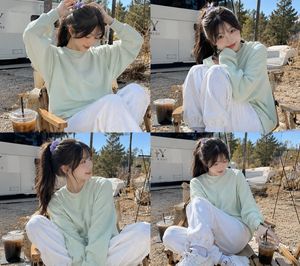Cozy Korean Fashion Lifestyle Portrait