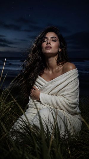 Coastal Night Serenity Portrait