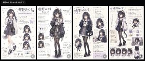 Four Anime Mascot Character Sheets