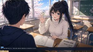 Anime Classroom Visual Novel CG