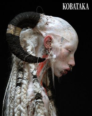 Albino Ram-Horned Gothic Portrait