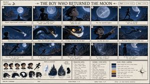 Dark Fantasy Animation Storyboard Sheet