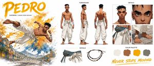 Character sheet prompt:
“Create a premium cinemat