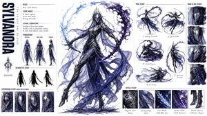 High-Fashion Anime Character Concept Art Sheet