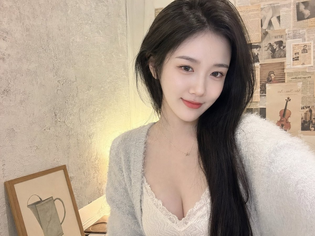Cozy Indoor Girlfriend Selfie