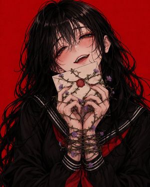 Dark Lovesick Anime Letter Transformation