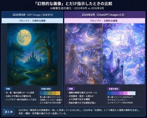 Japanese AI Fantasy Image Comparison Slide