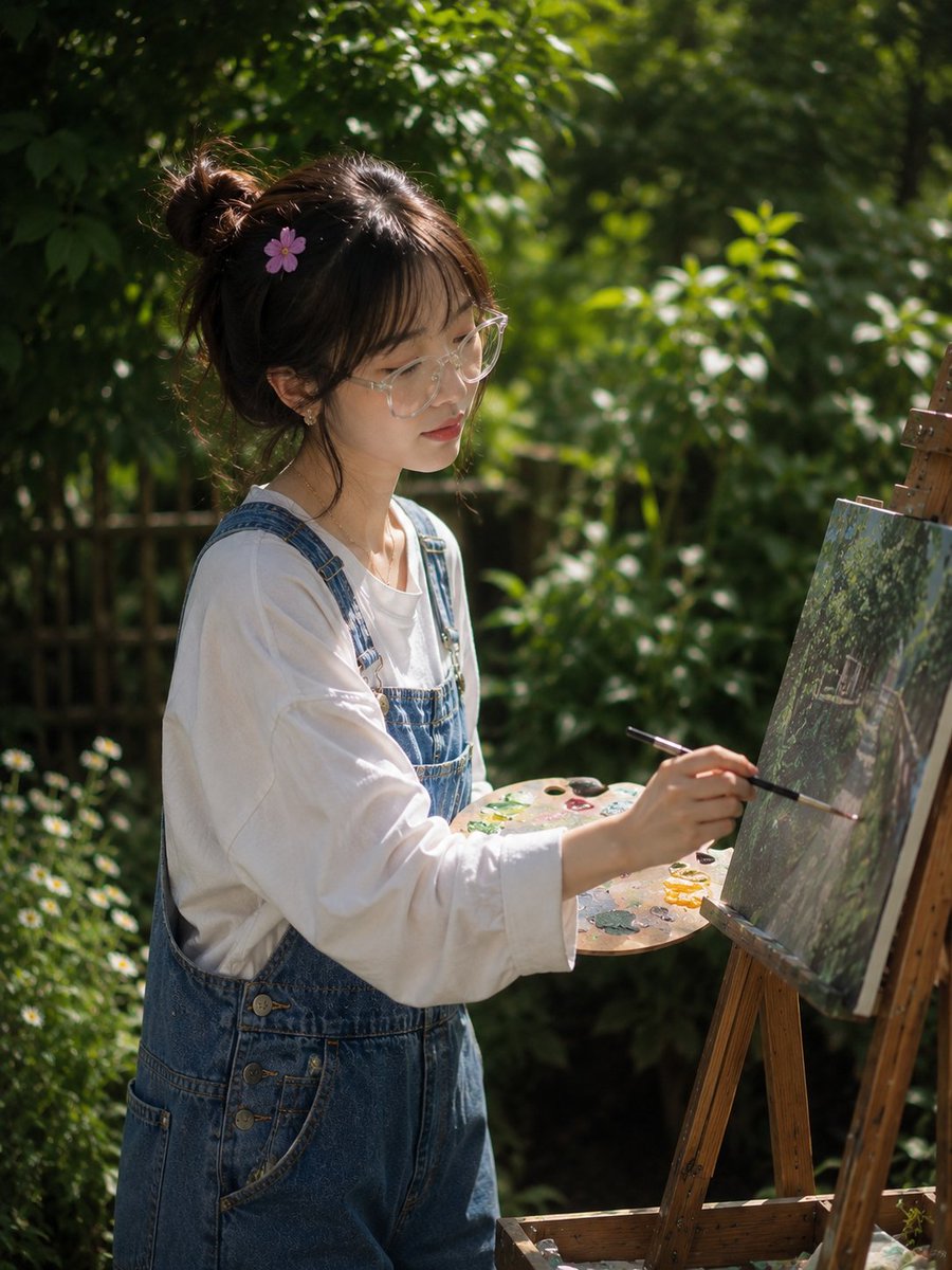 Garden Artist Dreamy Portrait