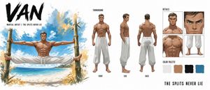 Martial Artist Character Design Sheet