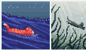Split Pixel Art Canvas