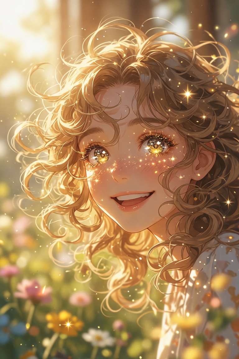 Golden Garden Anime Portrait