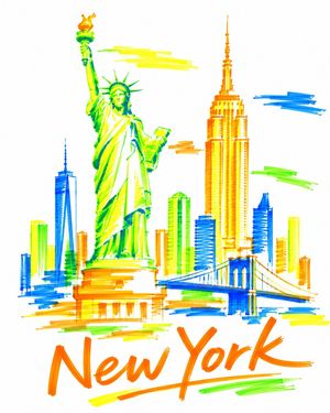 Fluorescent Highlighter Travel Poster