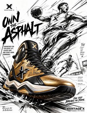 Urban Basketball Sneaker Poster Design