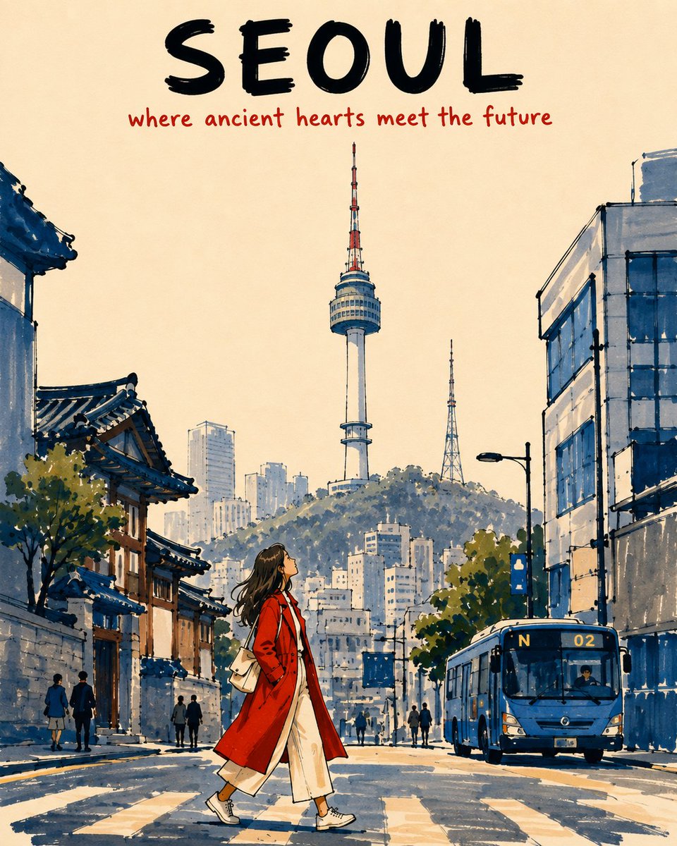 Alcohol Marker Travel Poster