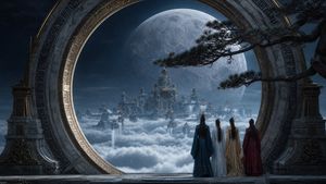 Moonlit Celestial Palace Gate
