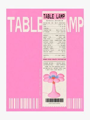 Thermal Receipt Table Lamp Poster