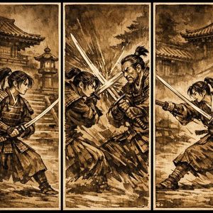 Japanese Samurai Ukiyo-e Triptych