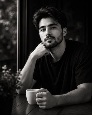 High-Contrast Monochrome Identity Portrait