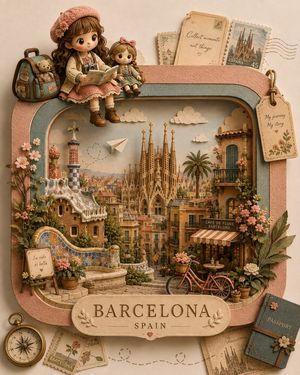 Handcrafted 3D Paper-Craft Travel Diorama