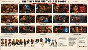 Professional 3D Animated Storyboard Sheet