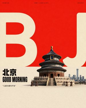 Minimalist Urban Morning Poster