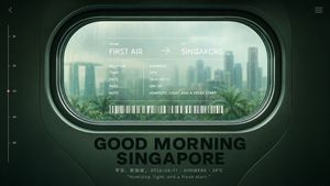 Good Morning Singapore Window Poster