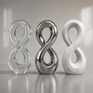 Three Infinity Material Sculptures