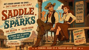 Mid-Century Western Movie Trailer Cartoon