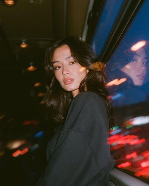 Cinematic Night Bus Double Exposure