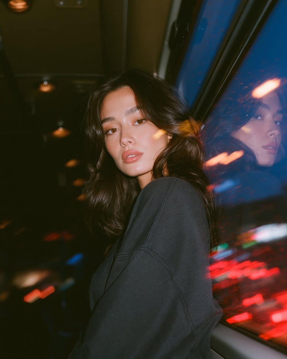 Cinematic Night Bus Double Exposure